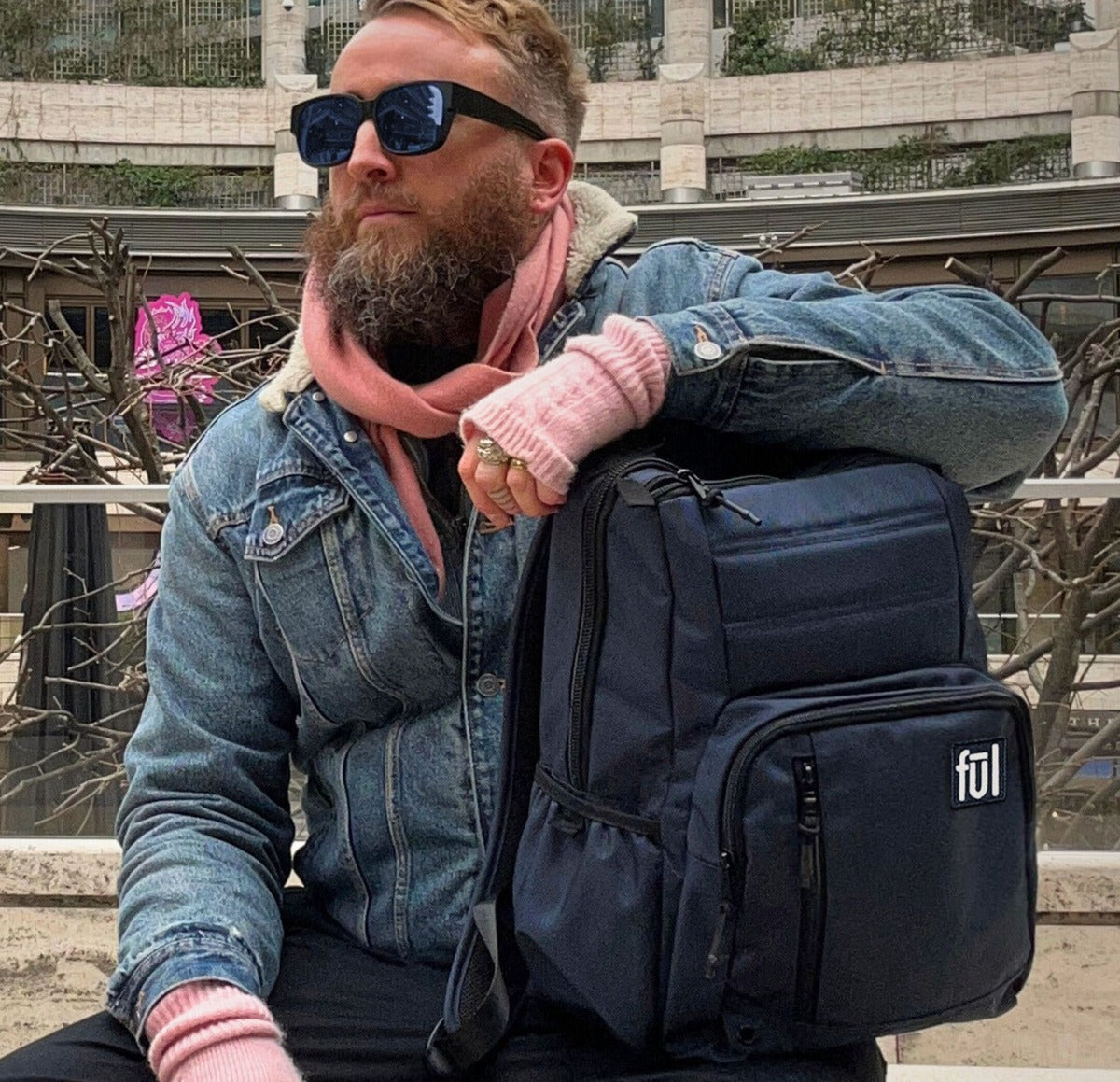 ful tactics collection phantom backpack navy blue - technology safe backpacks