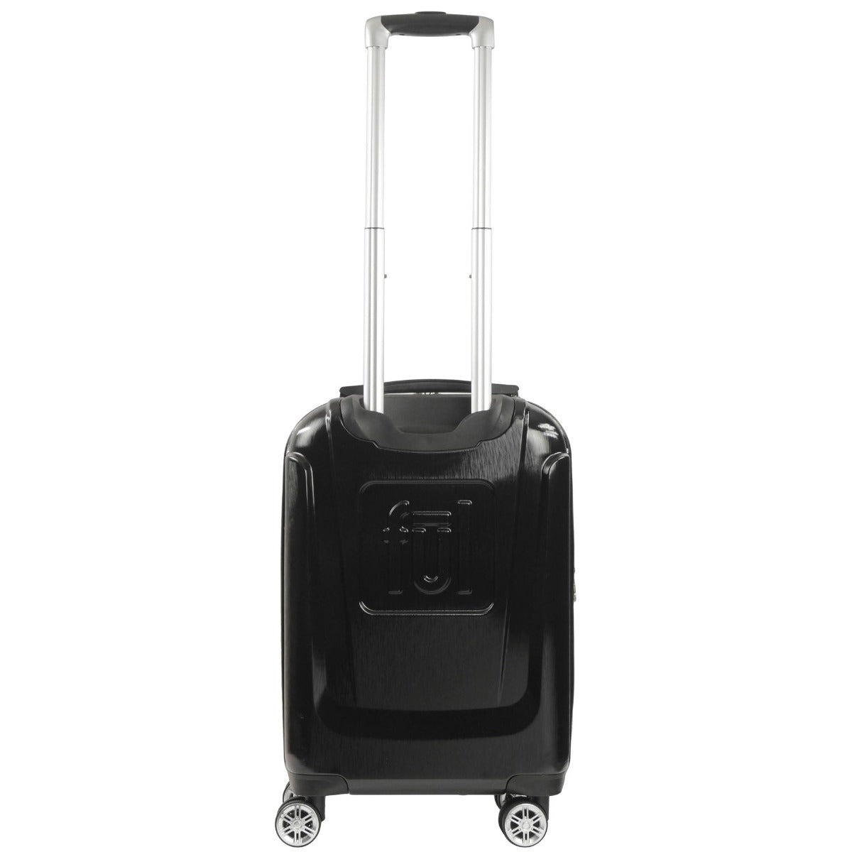 Adult Disney Luggage Mickey Mouse Texture Rolling Hard Sided Carry-on Spinner Suitcase Black 22.5"