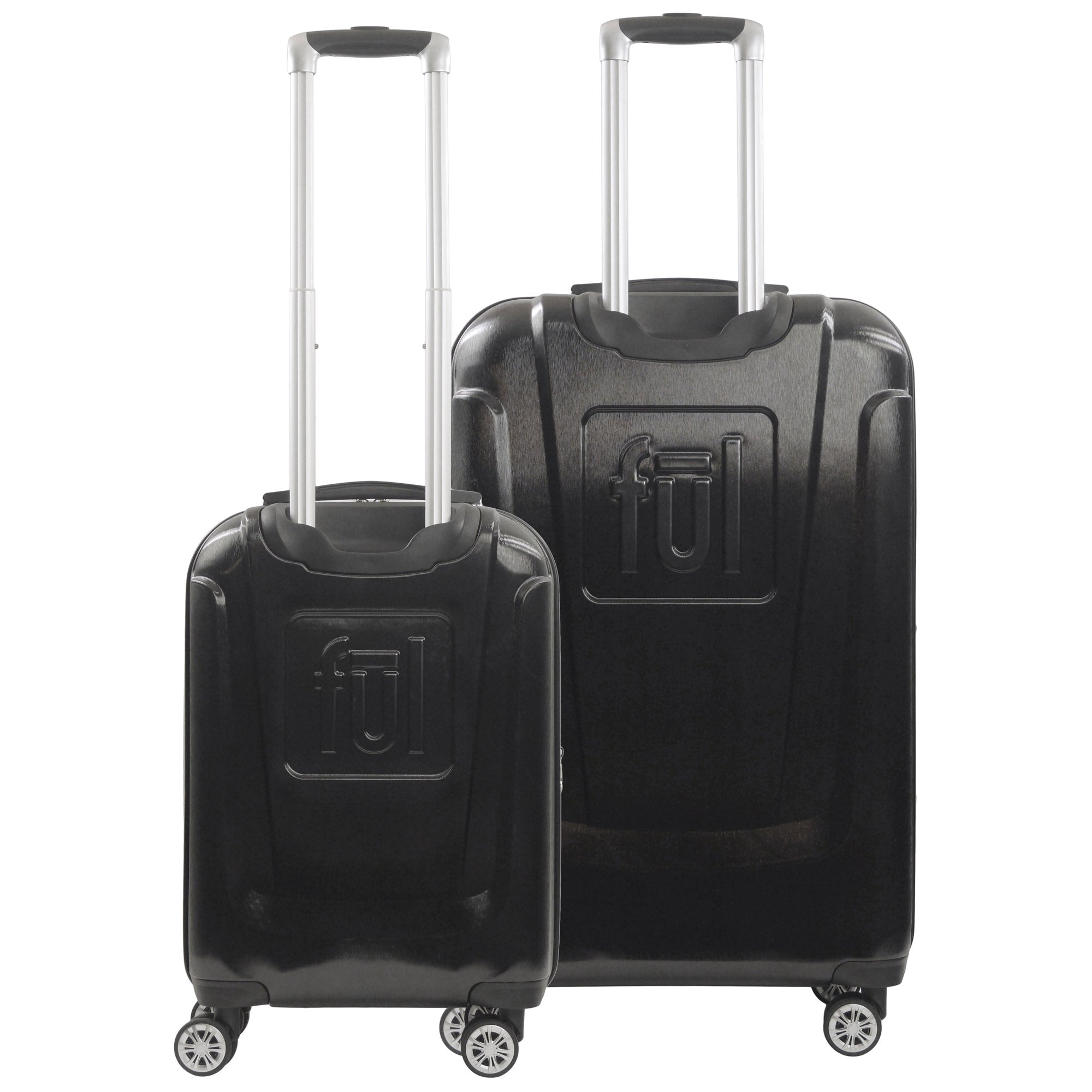 Black Disney Mickey Mouse hard-sided 2 piece rolling luggage set 8 spinner wheels