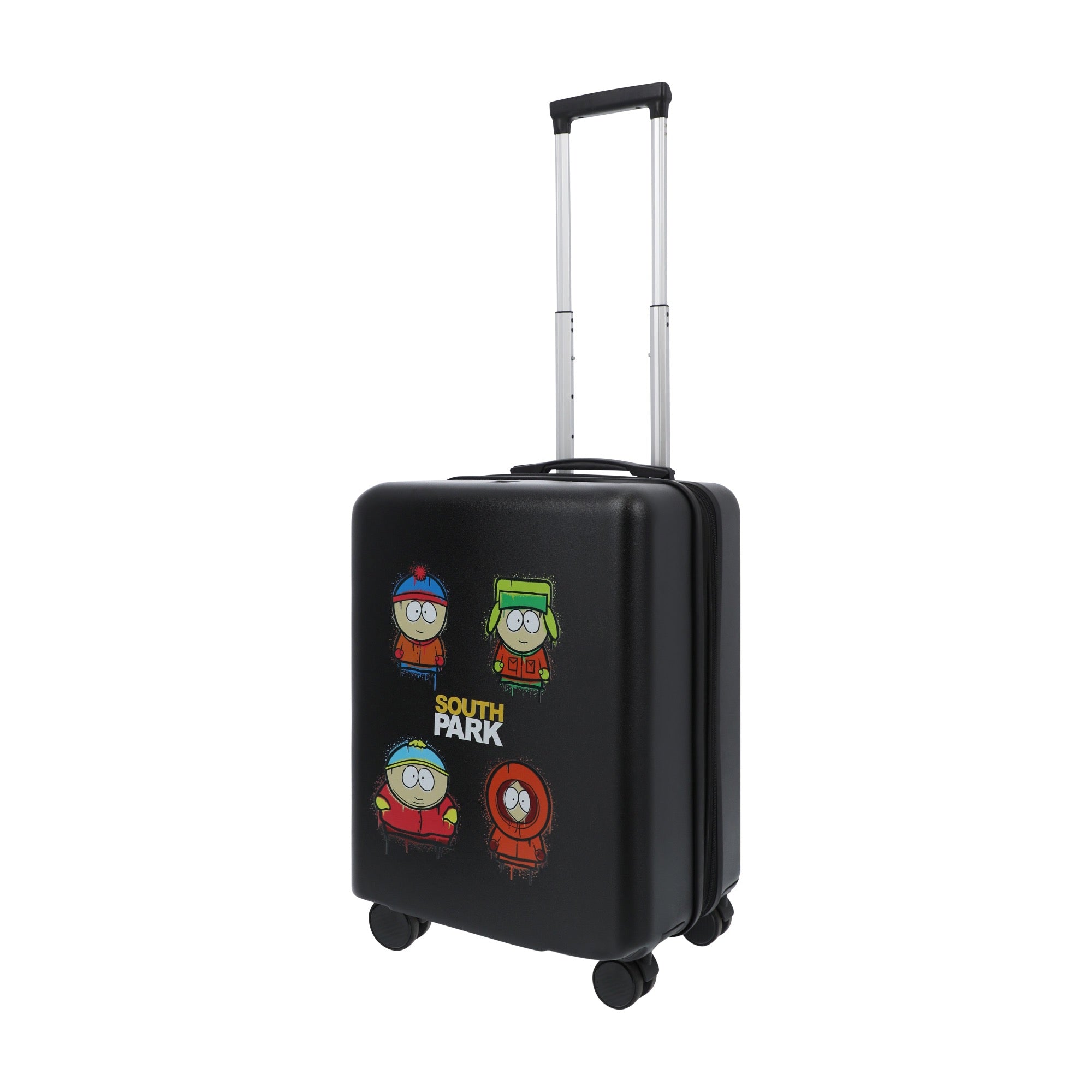 Black 22.5" Paramount South Park carry-on spinner suitcase rolling luggage by Ful