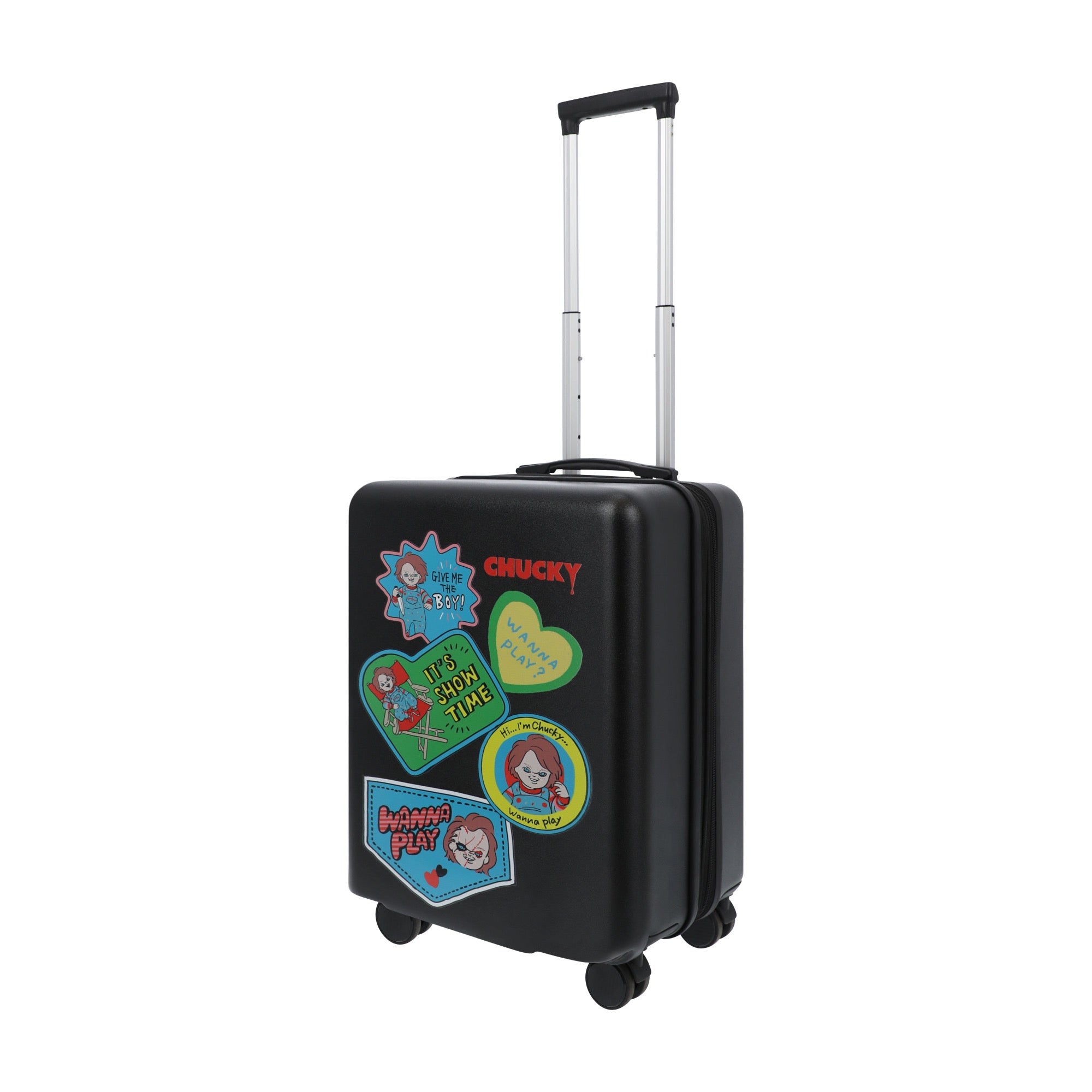 Black universal studios chucky 22.5" carry-on spinner suitcase luggage by Ful