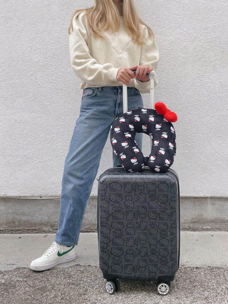 Ful Hello Kitty 22" carry-on rolling luggage hardside spinner suitcase in black