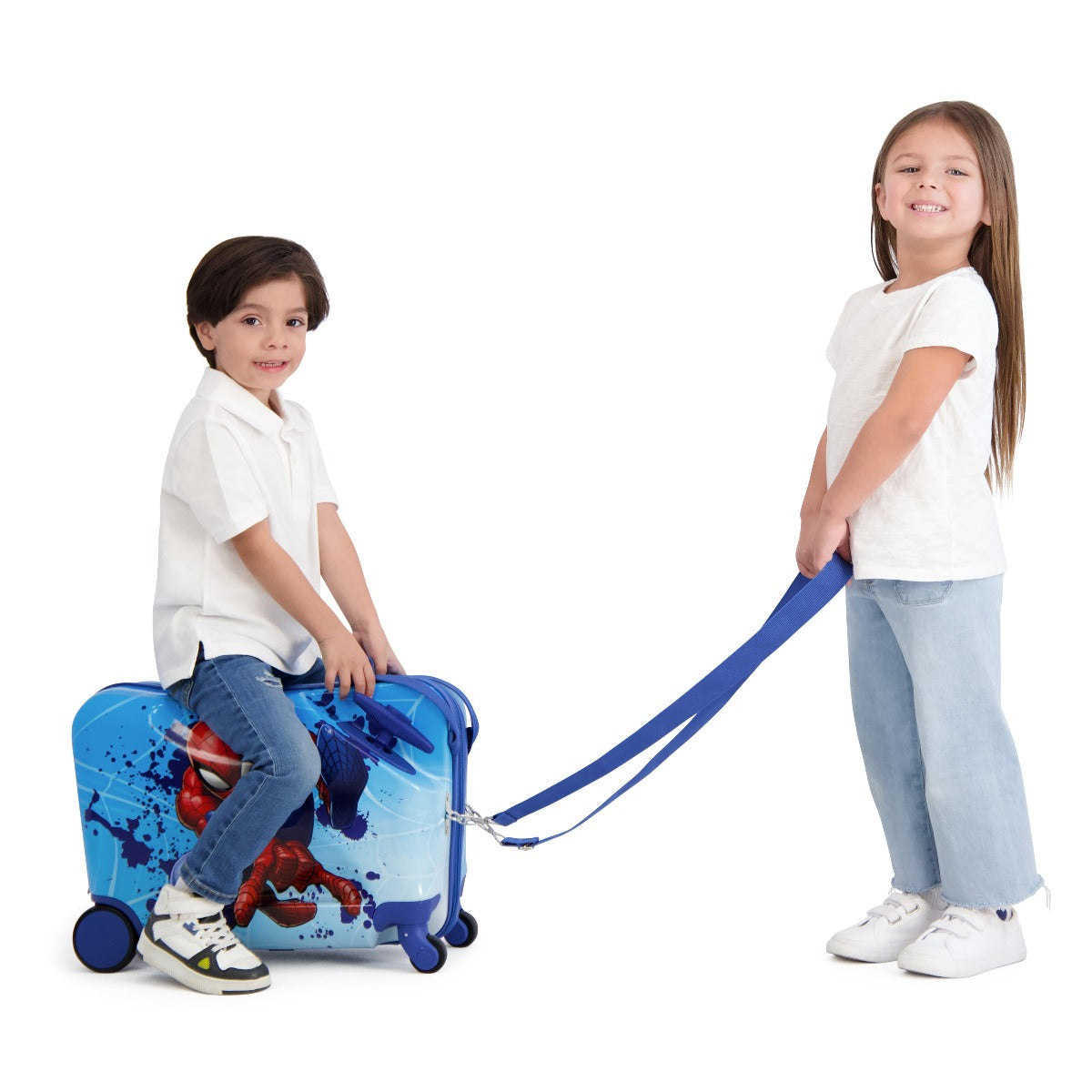 Ful Marvel Spiderman 14.5 inch kids ride-on carry-on rolling spinner suitcase