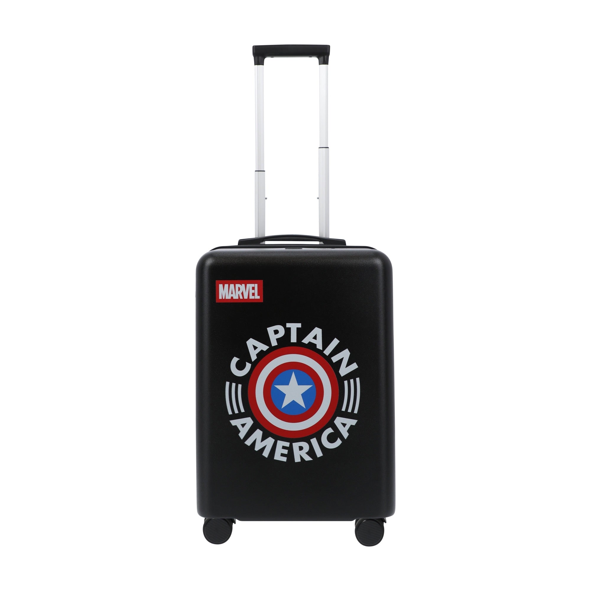 Black marvel captain america 22.5" carry-on spinner suitcase rolling luggage by Ful