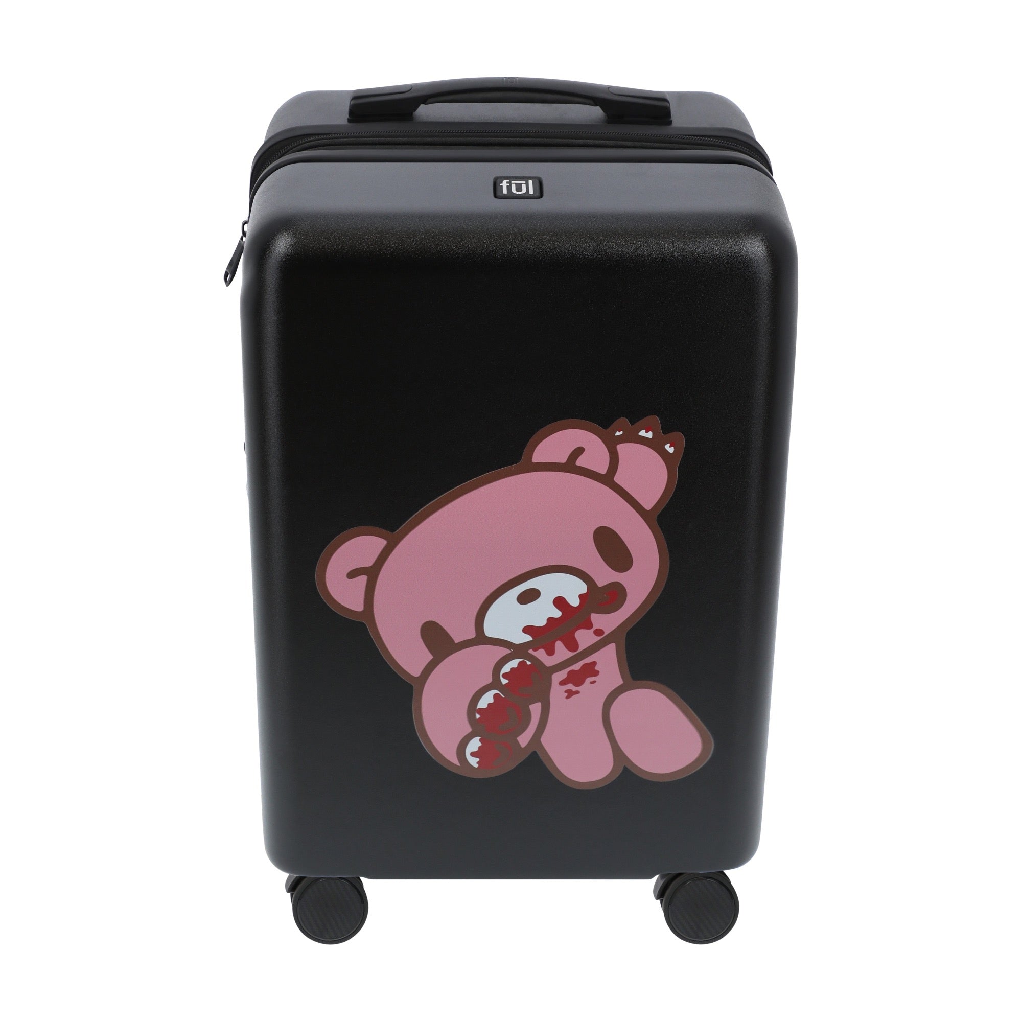 Black octas gloomy bear 22.5" carry-on spinner suitcase rolling luggage by Ful