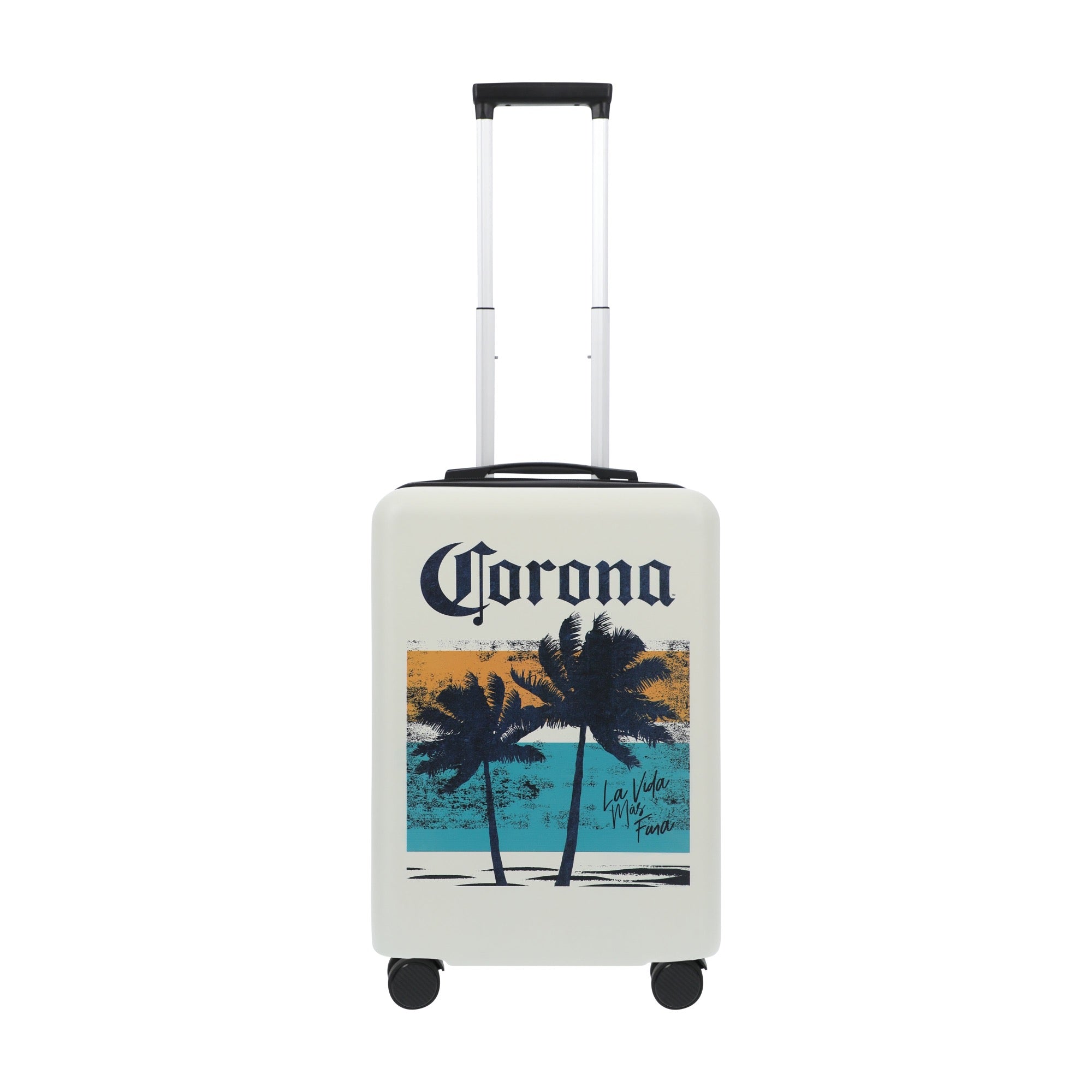 White corona 22.5" carry-on spinner suitcase rolling luggage by Ful