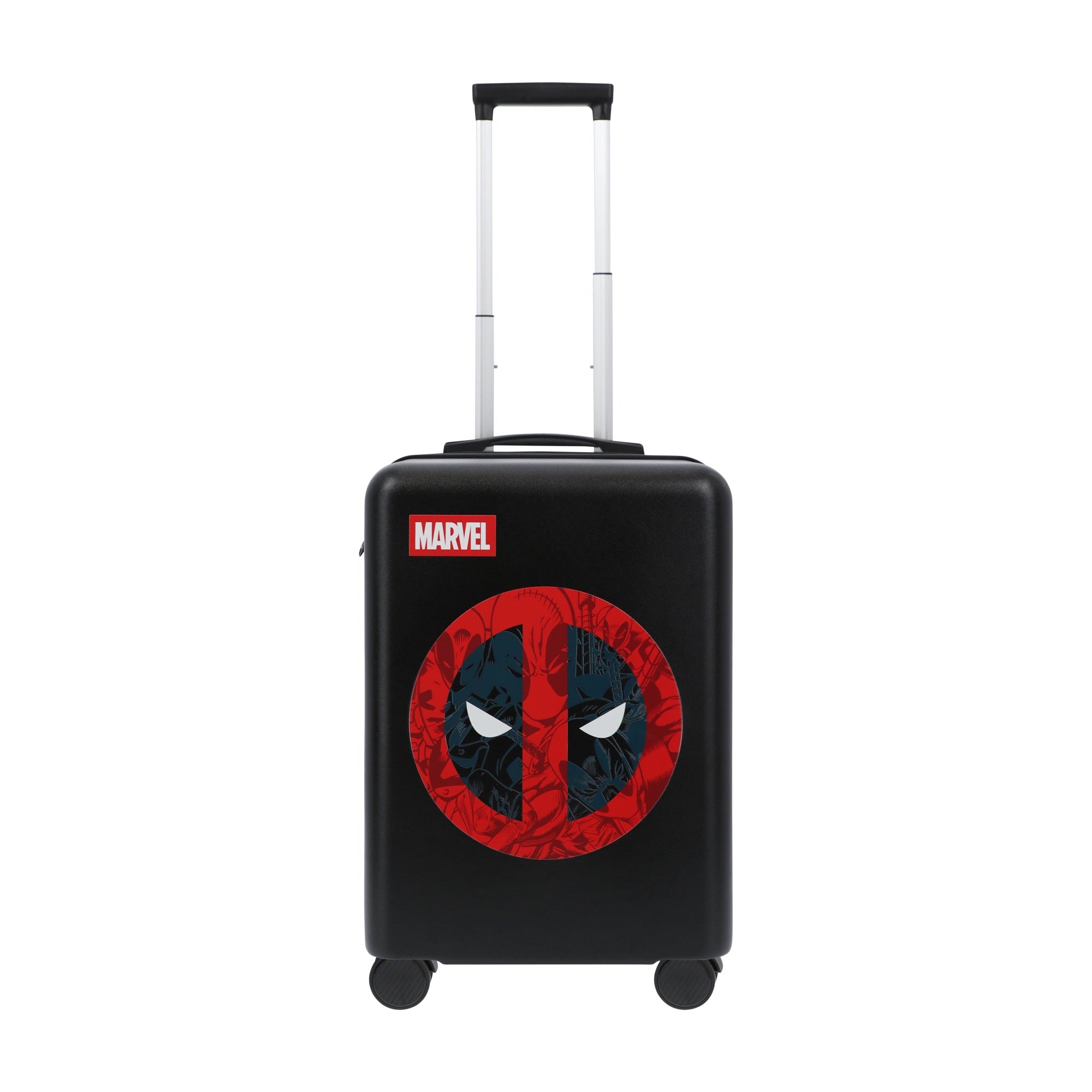 Black marvel deadpool 22.5" carry-on spinner suitcase luggage by Ful