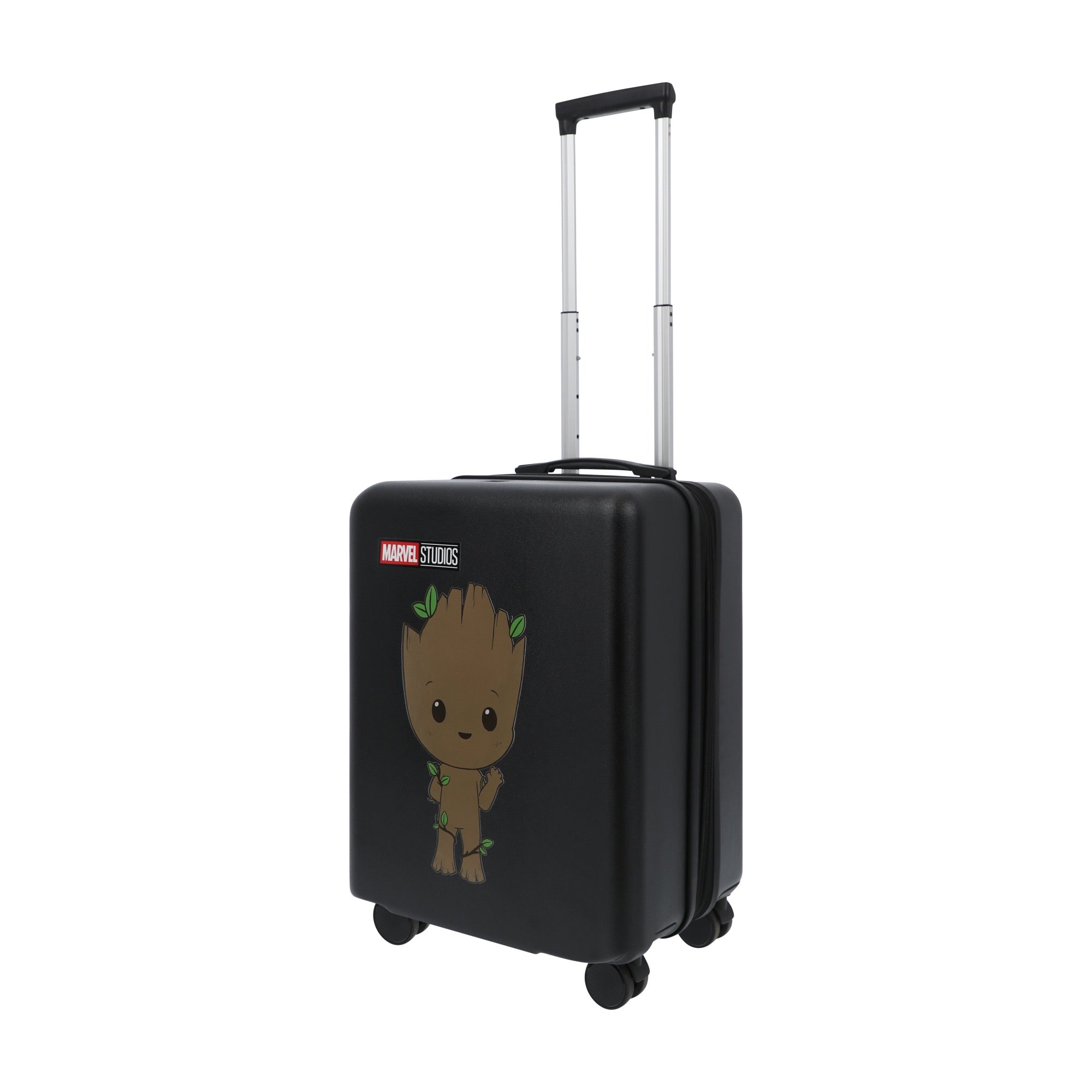 Black marvel baby groot 22.5" carry-on spinner suitcase luggage by Ful