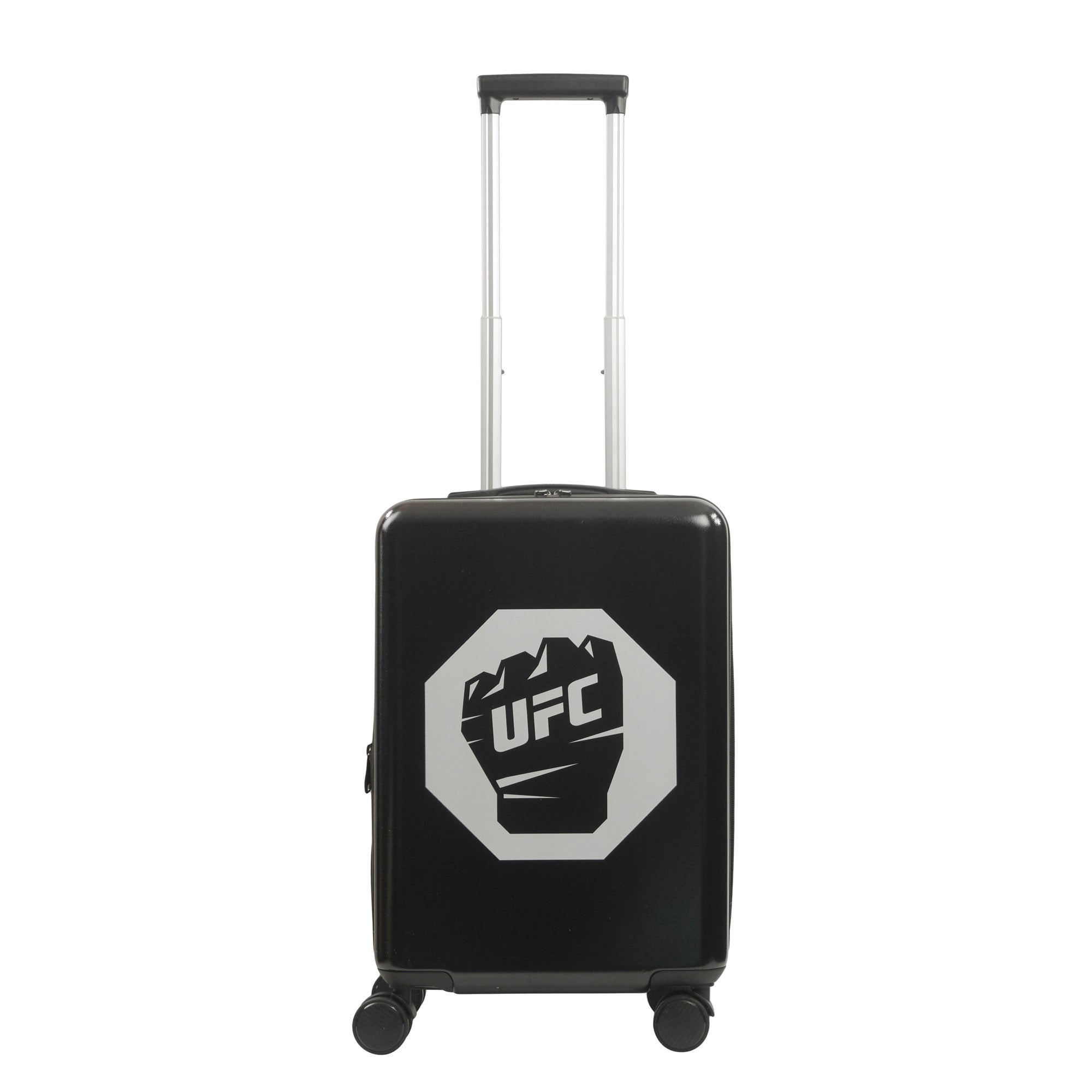 UFC Ful 22.5" Black Carry-On Fist Logo Spinner, Hard side Suitcases Rolling Luggage
