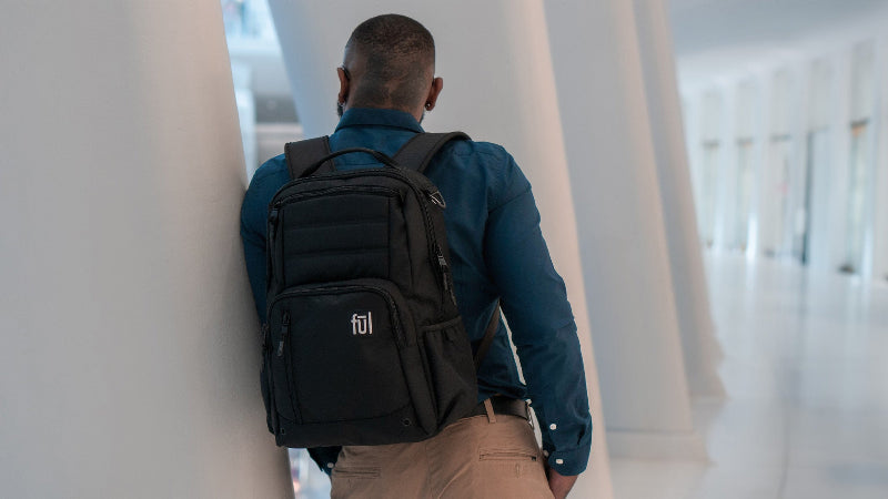 Ful Phantom backpack black travel tech laptop