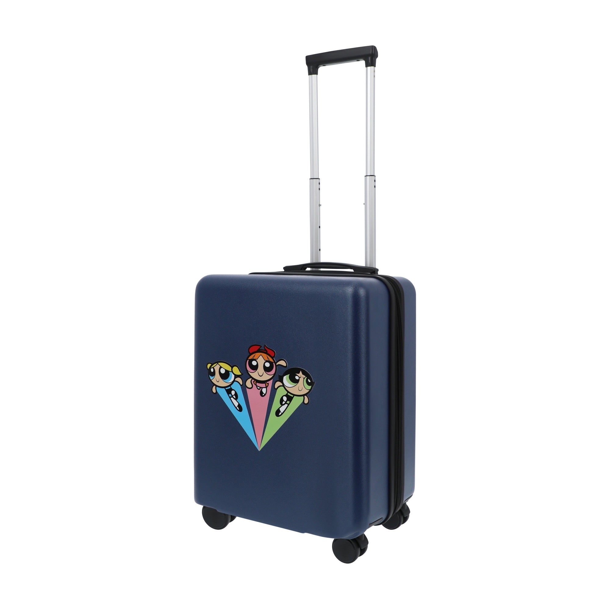 Navy blue WB powerpuff girls 22.5" carry-on spinner suitcase rolling luggage by Ful