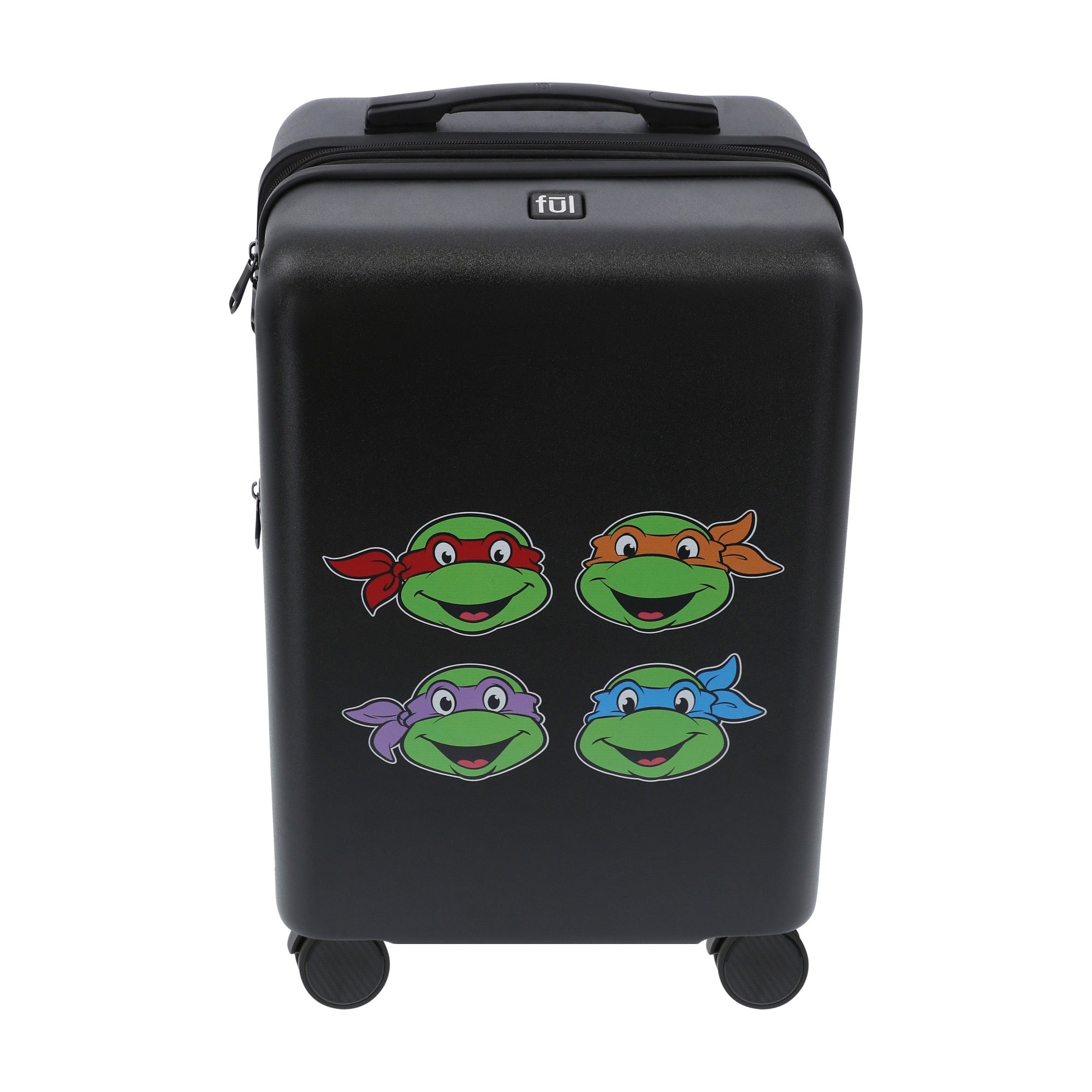 Black paramount TMNT 22.5" carry-on spinner suitcase luggage by Ful
