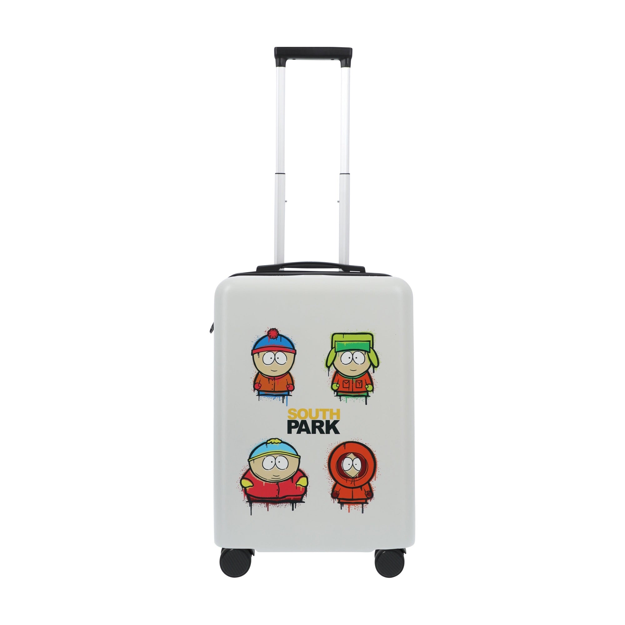 22.5" White paramount south park carry-on spinner suitcase rolling luggage by Ful