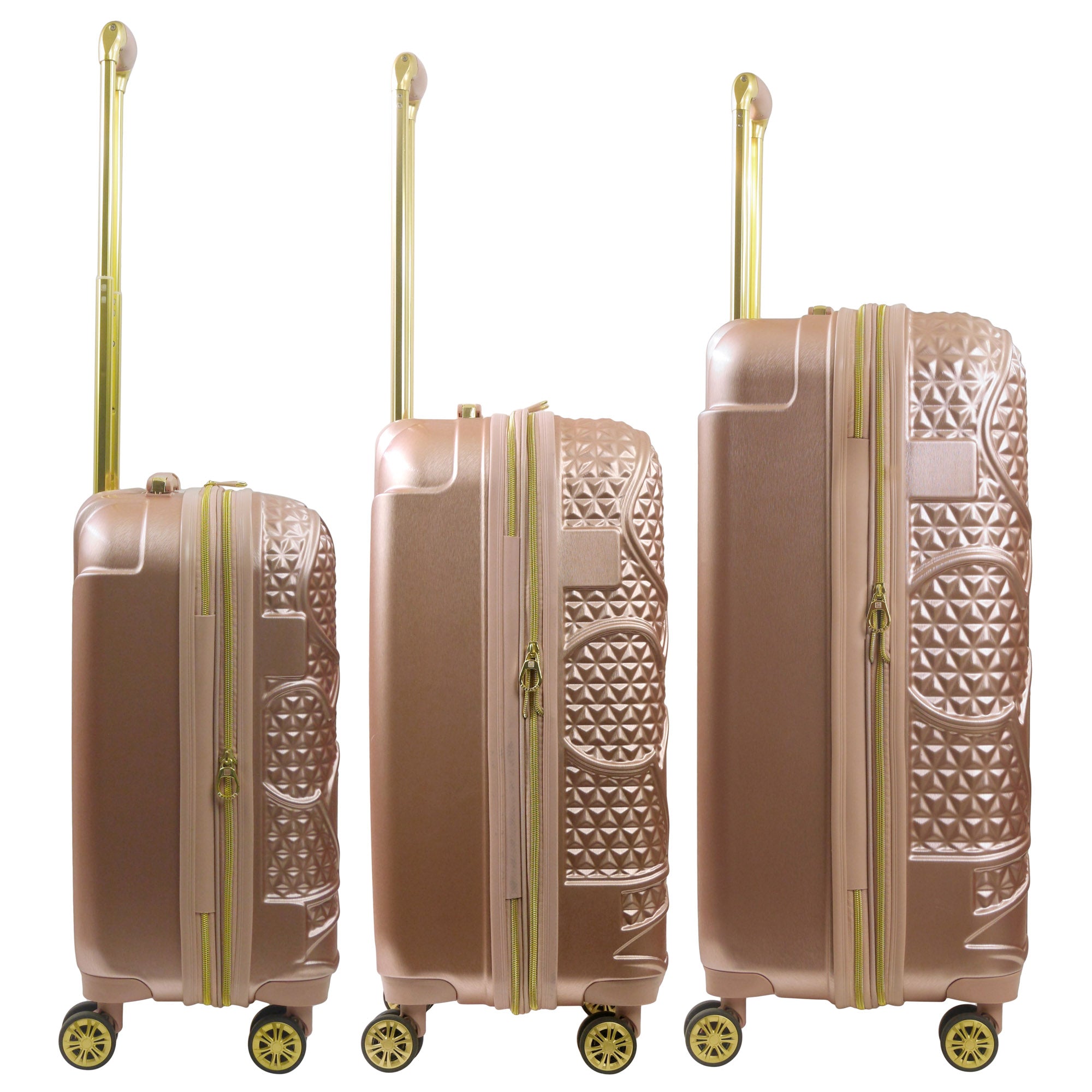 Disney Mickey Mouse Rolling Suitcases 3 Piece Set Rose Gold