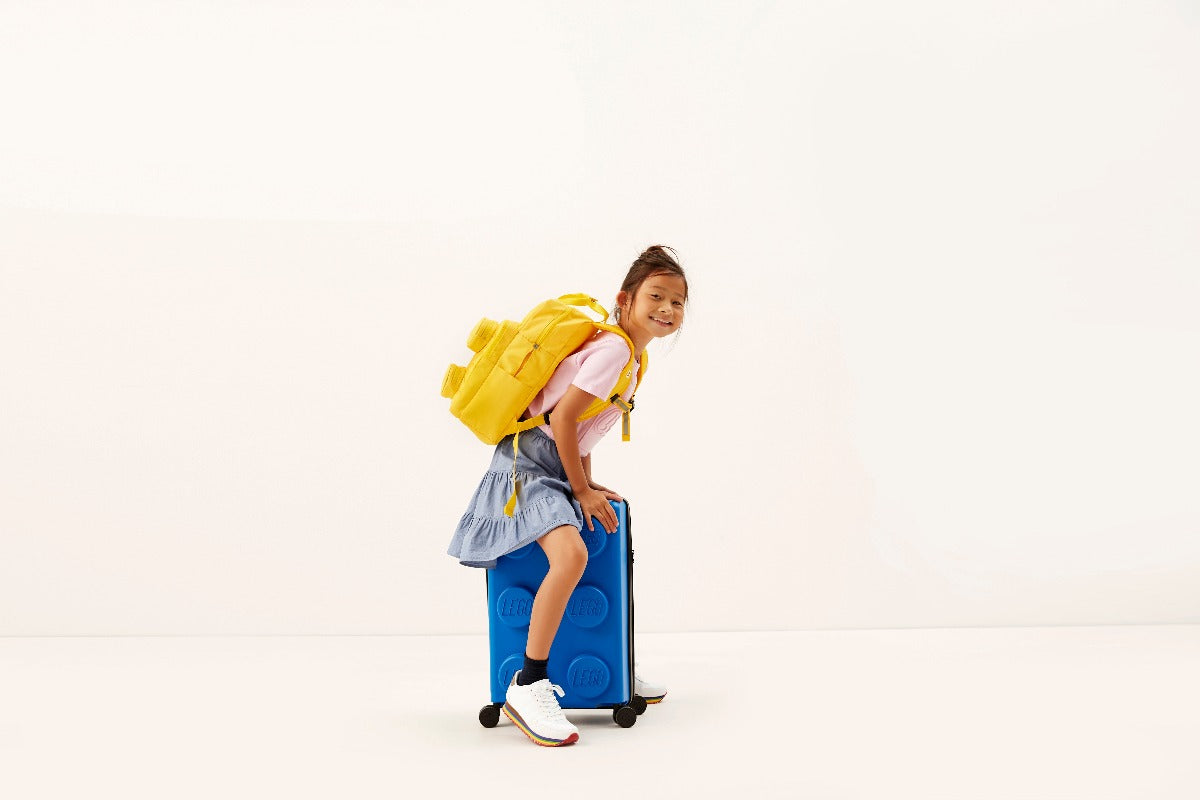 Blue Lego Signature Brick 2X3 Trolley 22" suitcase - best carry-on rolling luggage for travel