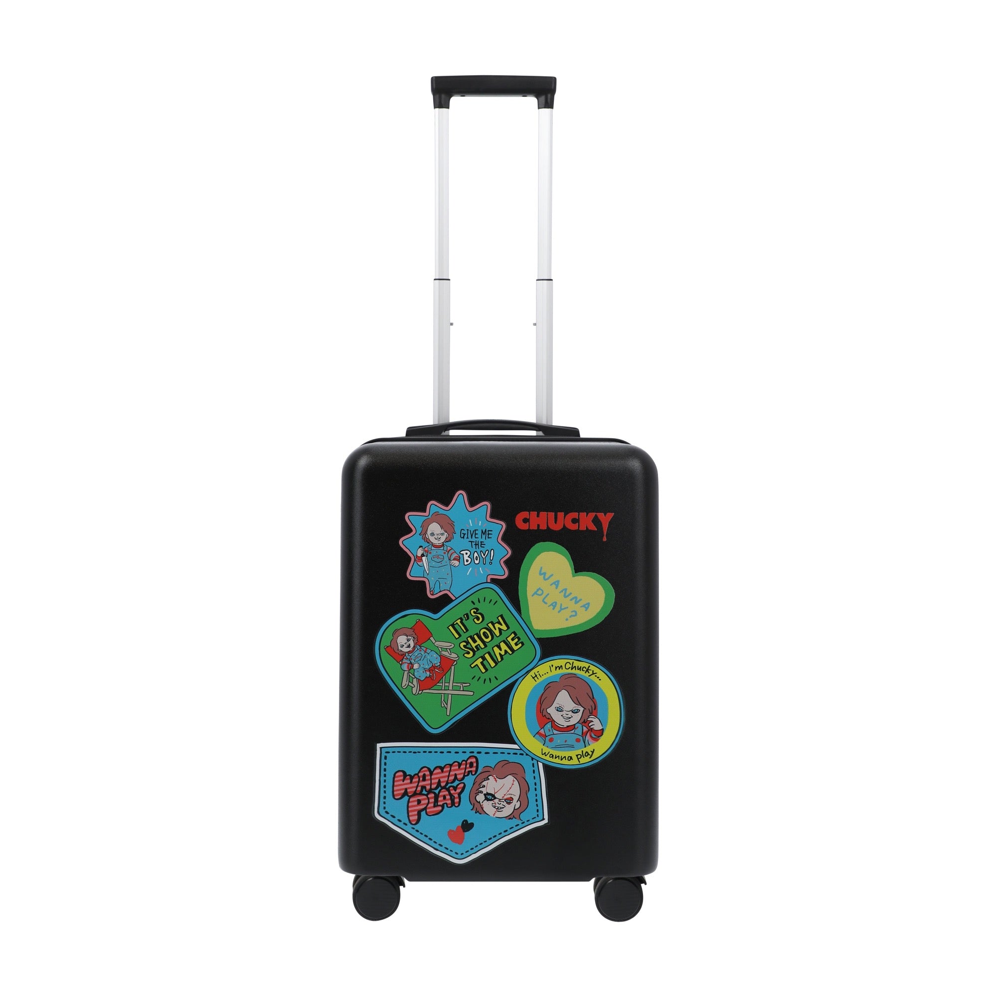 Black universal studios chucky 22.5" carry-on spinner suitcase luggage by Ful