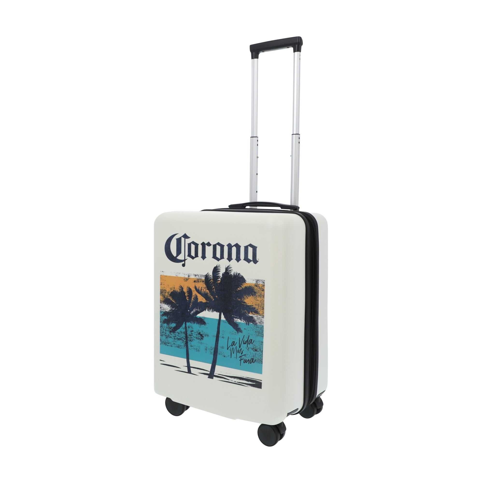 White corona 22.5" carry-on spinner suitcase rolling luggage by Ful