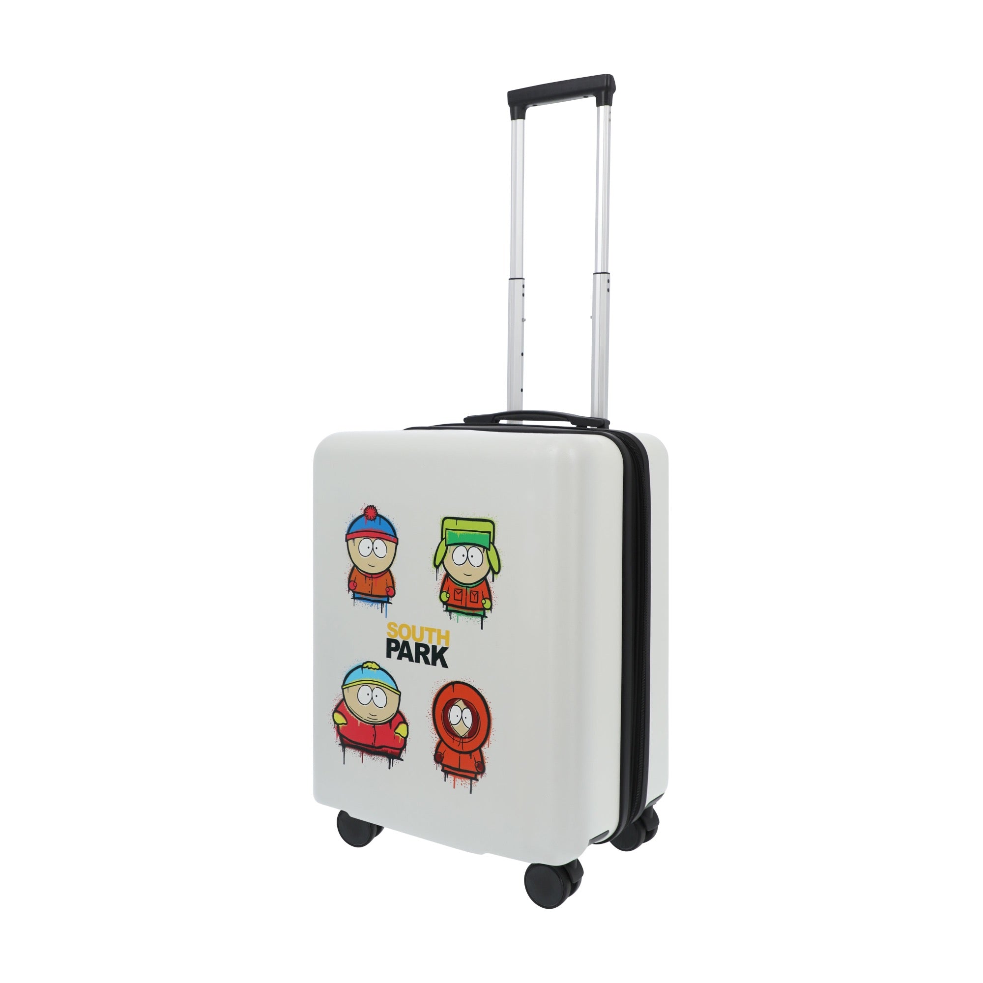 22.5" White paramount south park carry-on spinner suitcase rolling luggage by Ful