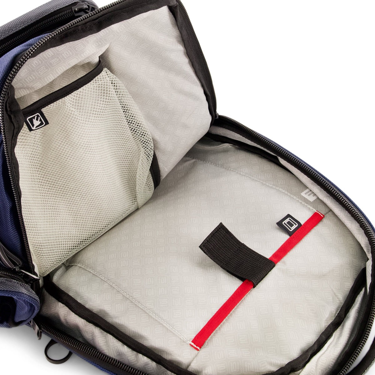 Big Easy Water Resistant 17" FŪL Laptop Backpack Navy Grey with laptop sleeve