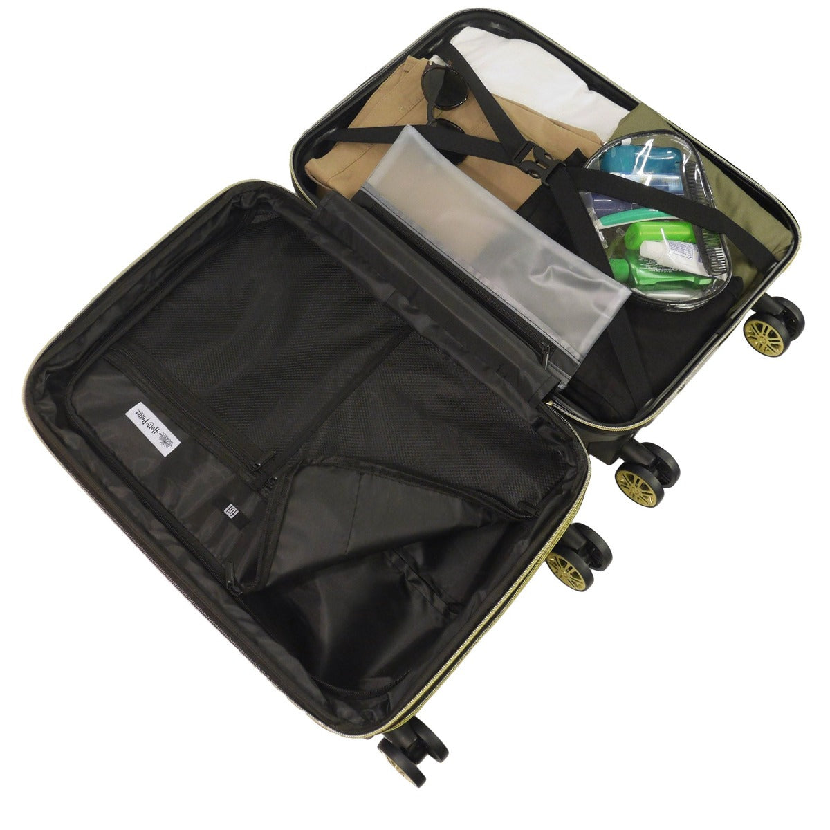 Harry Potter Hogwarts Express 21" Luggage Spinner Suitcase Hard sided Set Black
