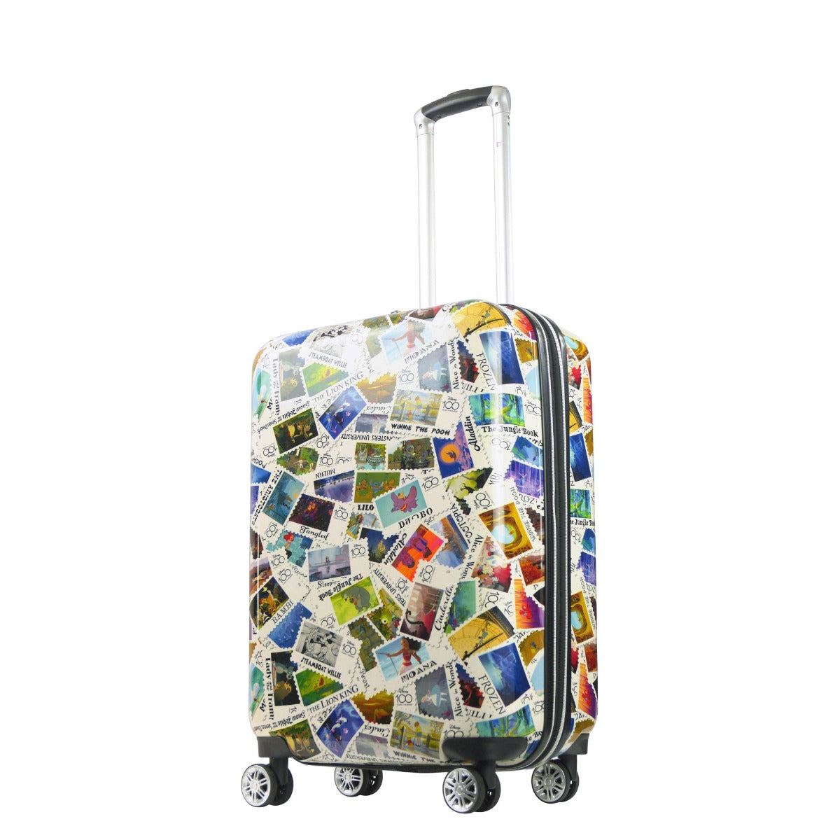 Ful Disney stamps abs hardsided spinner suitcase 26" checked rolling luggage limited edition