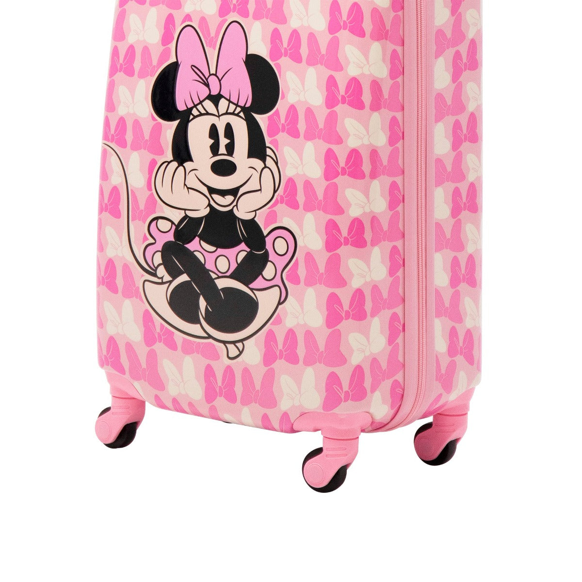 Disney Ful Minnie Mouse Bows Print Hardside Spinner Luggage - Pink 20.5" Kids Carry On Suitcases