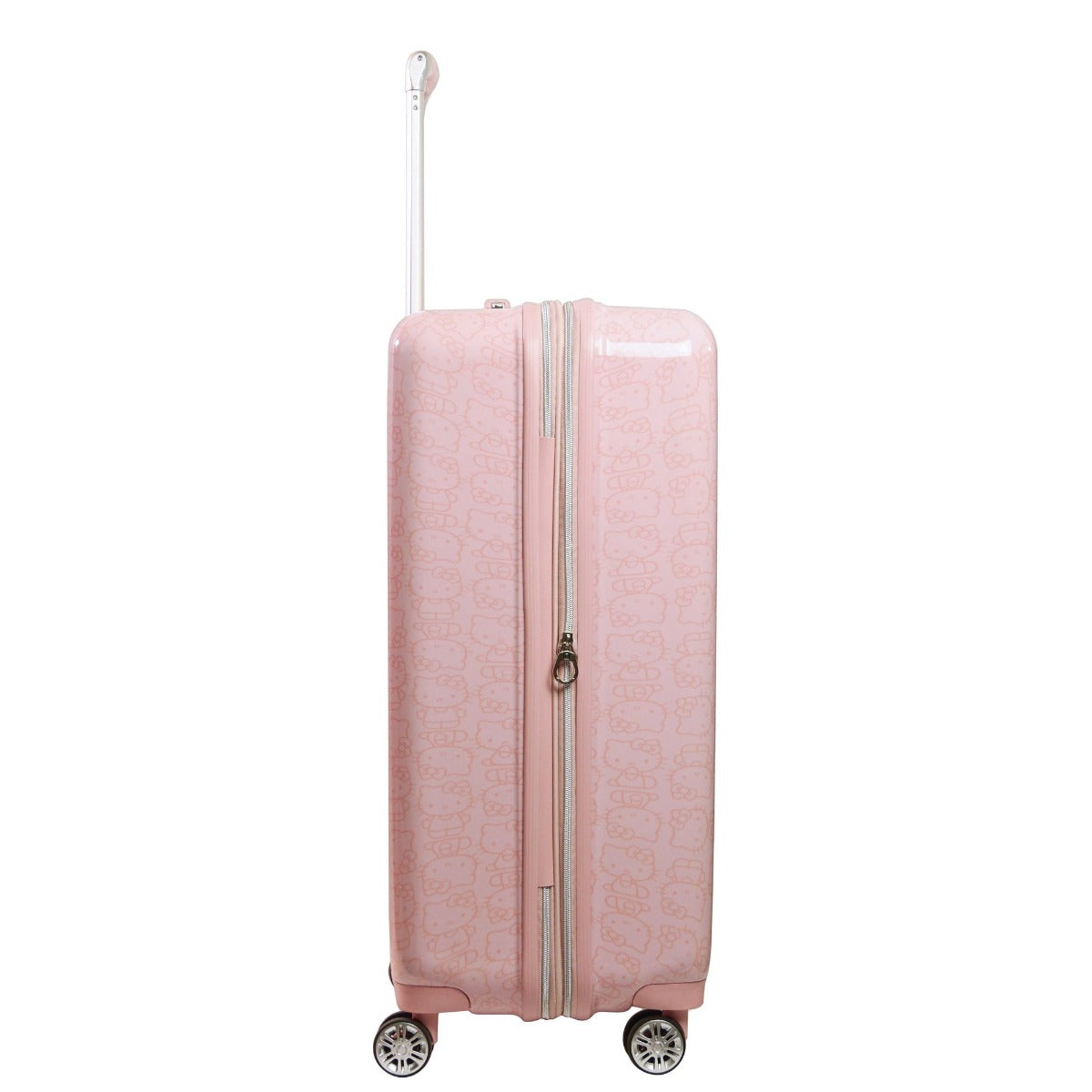 Hello Kitty Pose All Over Print 29.5 inch Hard-Sided Luggage Pink Checked Spinner Suitcase Ful